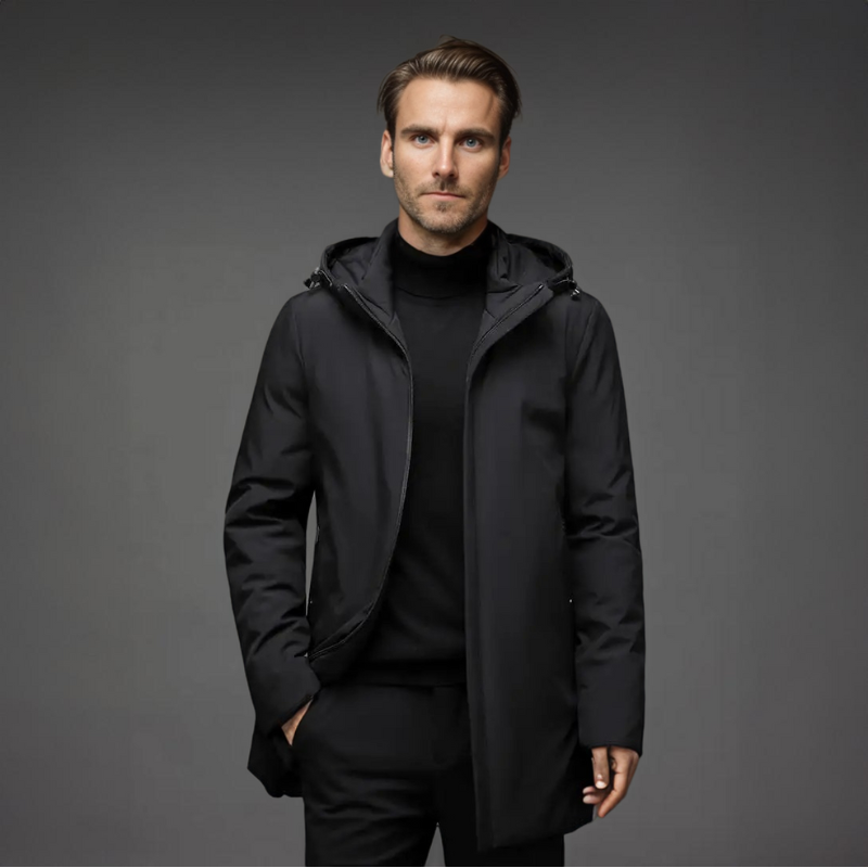 Men’s Hooded Parka Coat | Long Winter Style