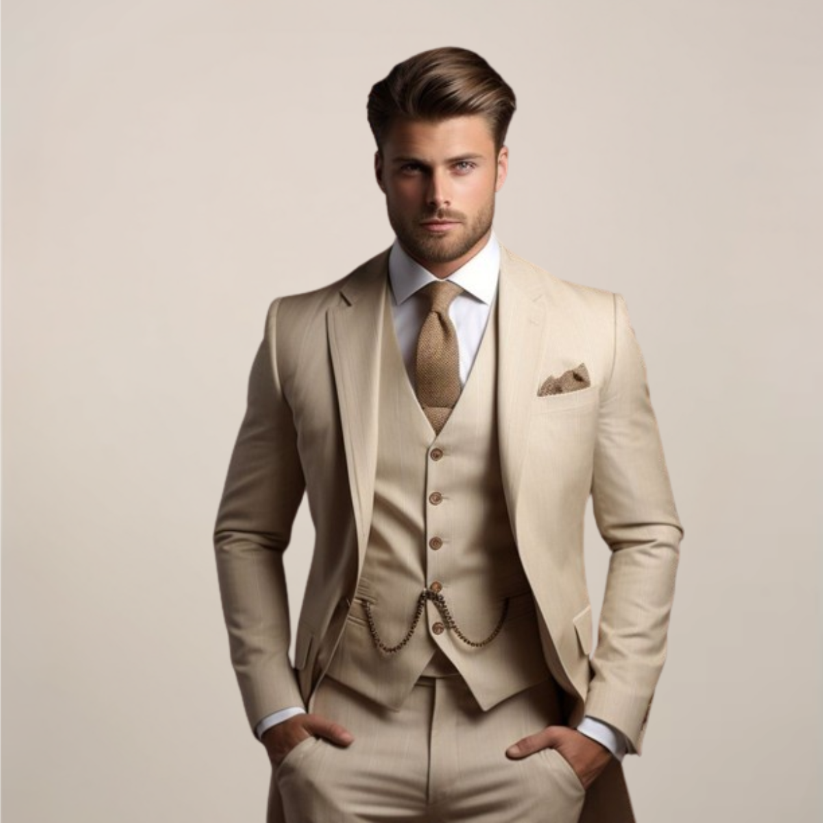 Men’s Timeless Three-Piece Suit | Slim Fit Tuxedo