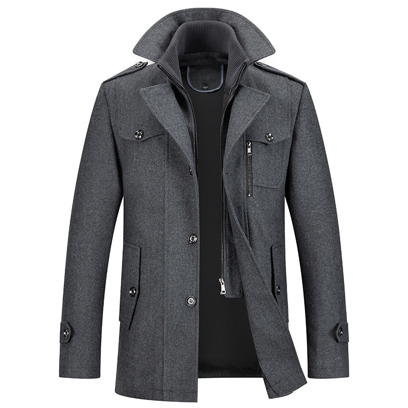 Men’s Stylish Winter Coat | Double-Lined Collar