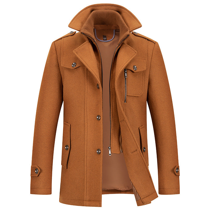 Men’s Stylish Winter Coat | Double-Lined Collar