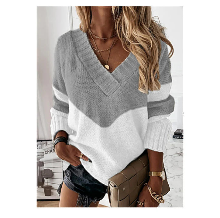 Women’s Stylish Knitted Jumper | V-Neck