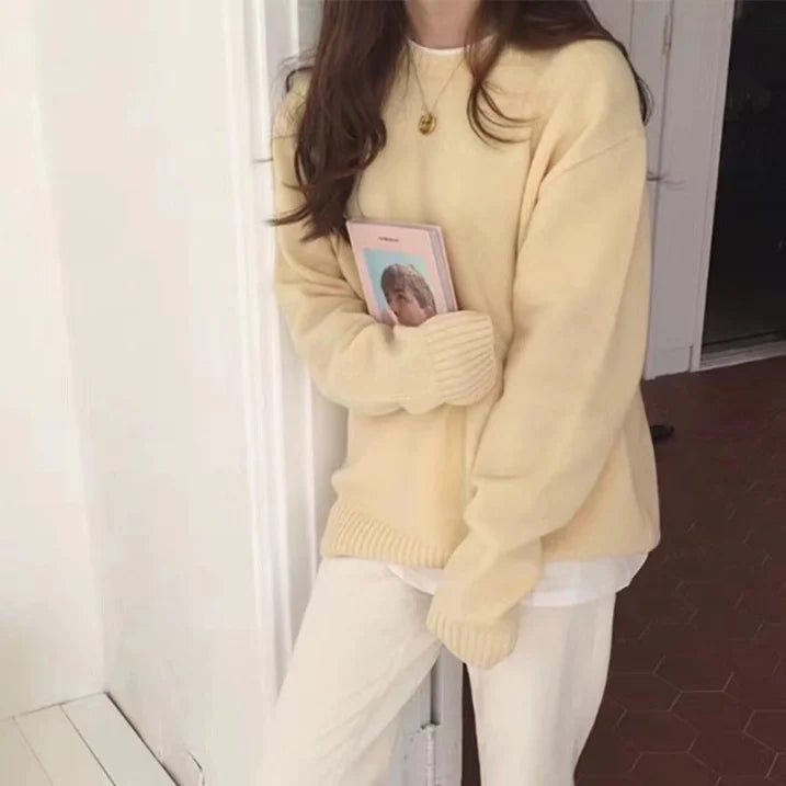 Women’s Oversized Knitted Jumper | Round Neck Style