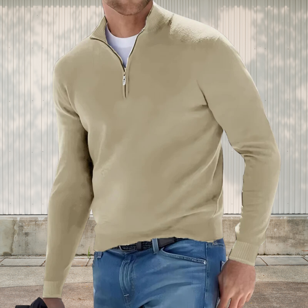Men’s Cozy Winter Half-Zip Jumper | Modern Style