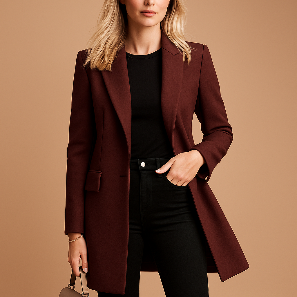 Women’s Double-Breasted Trench Coat | Structured Design