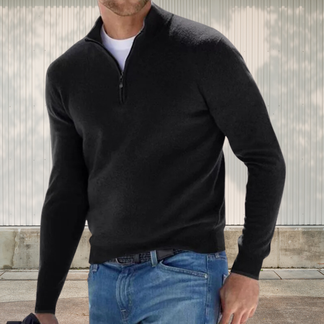 Men’s Cozy Winter Half-Zip Jumper | Modern Style