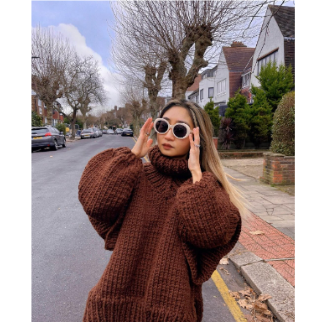 Women’s Roll Neck Jumper | Oversized Fit