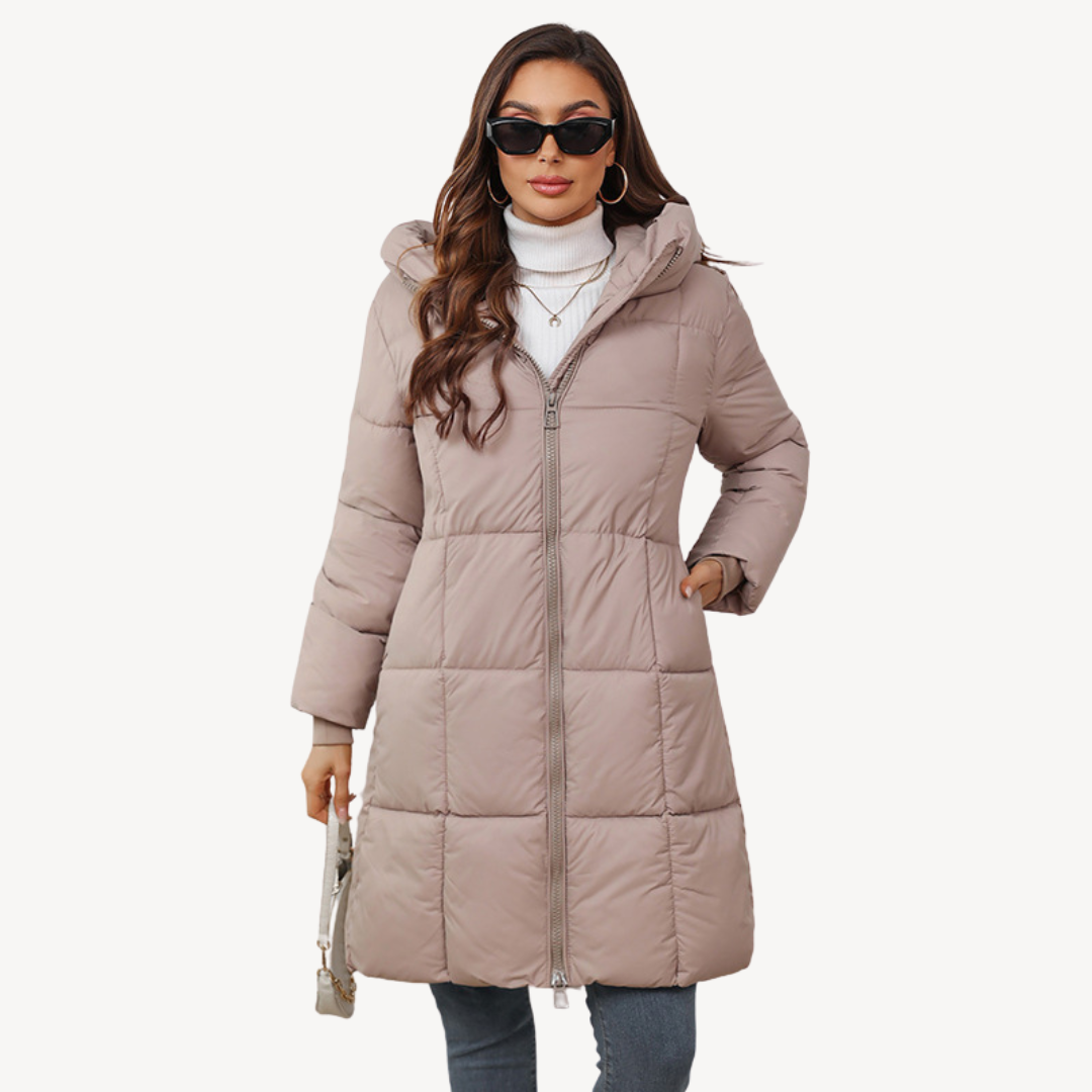 Women’s Chic Puffer Coat with Hood | Modern Accent