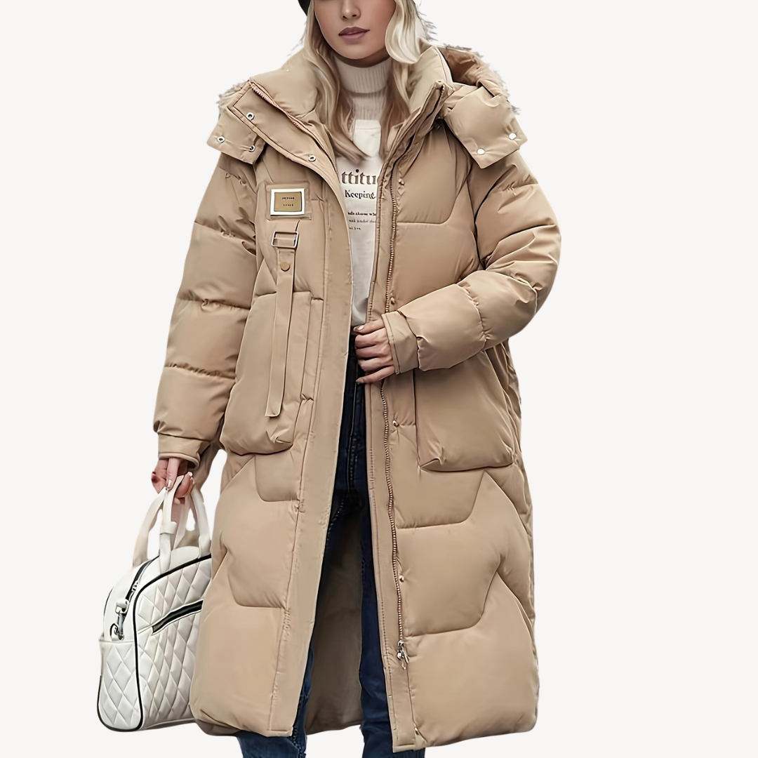Women's Stylish Long Hooded Puffer Coat | Winter