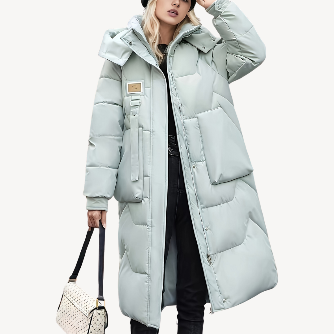 Women's Stylish Long Hooded Puffer Coat | Winter