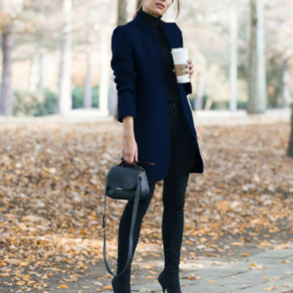 Women's Refined Long Coat | Classic Over-Layer