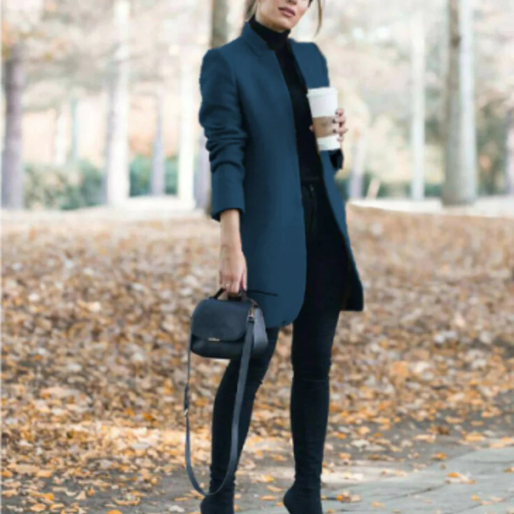 Women's Refined Long Coat | Classic Over-Layer