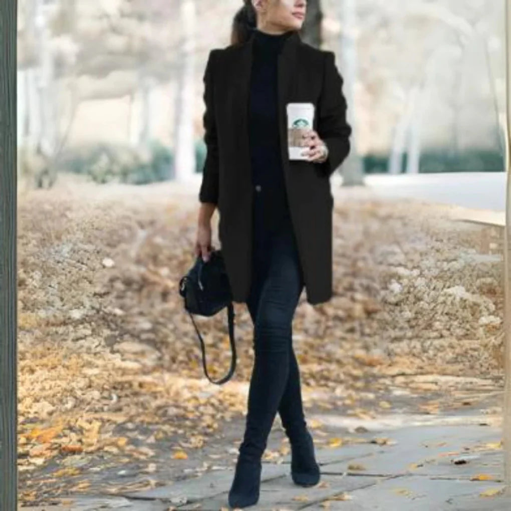 Women's Refined Long Coat | Classic Over-Layer