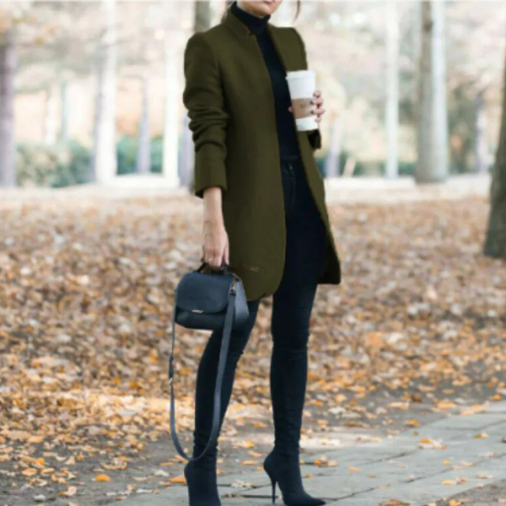 Women's Refined Long Coat | Classic Over-Layer