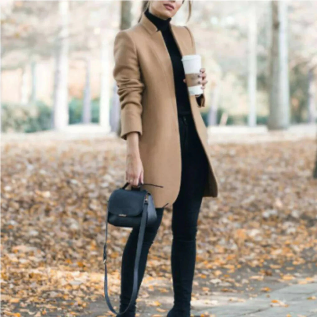 Women's Refined Long Coat | Classic Over-Layer