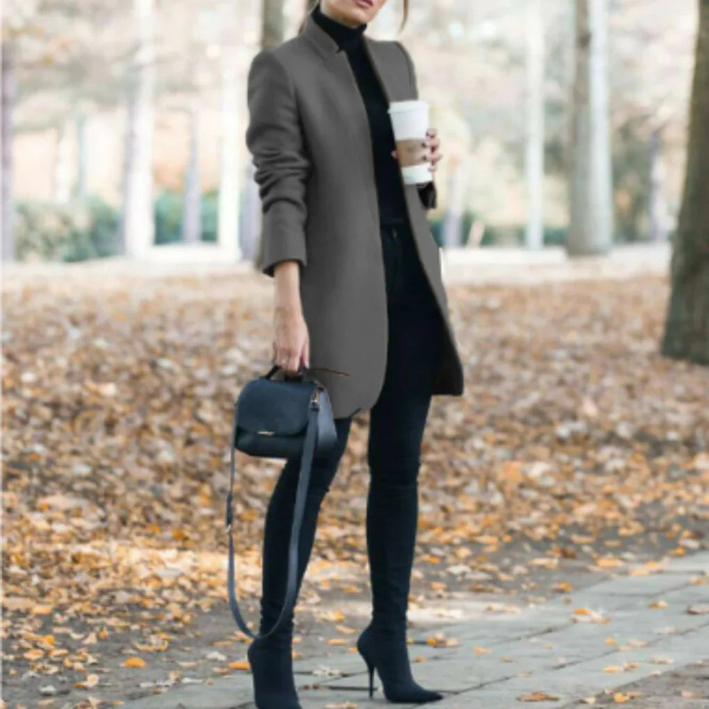 Women's Refined Long Coat | Classic Over-Layer