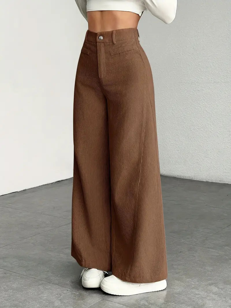 Women’s High-Rise Wide Leg Trousers | Timeless Cut