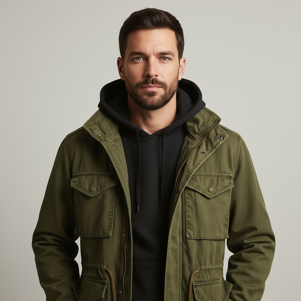Men's Classic Military Style Jacket | Timeless Design