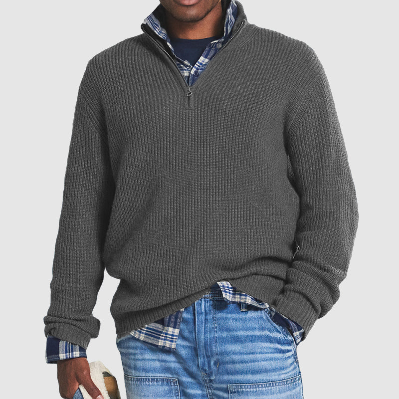 Men’s Winter Half Zip Pullover| Cozy Casual Knit
