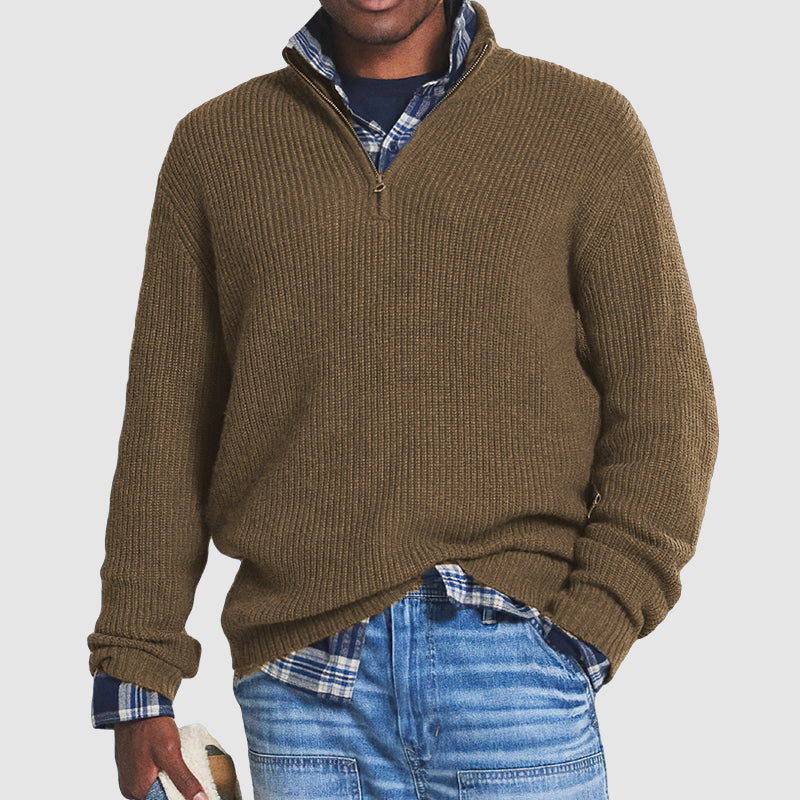 Men’s Winter Half Zip Pullover| Cozy Casual Knit